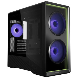 Lian Li Vector V150 PC Case, Mini Tower, mATX, Tempered Glass, Infinity Mirror - Black