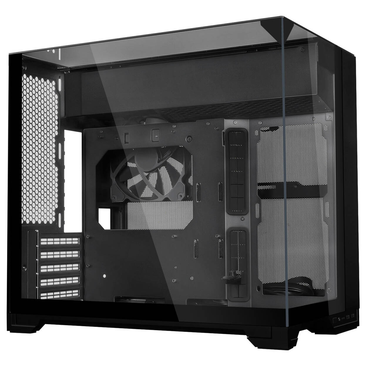 Lian Li O11 Vision-M PC Case, Micro-ATX, Tempered Glass - Black