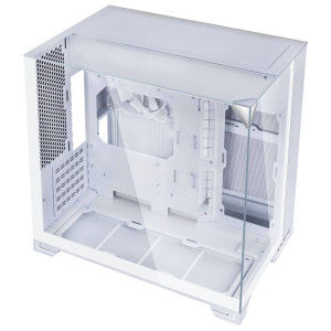 Lian Li O11 Vision-M PC Case, Micro-ATX, Tempered Glass - White