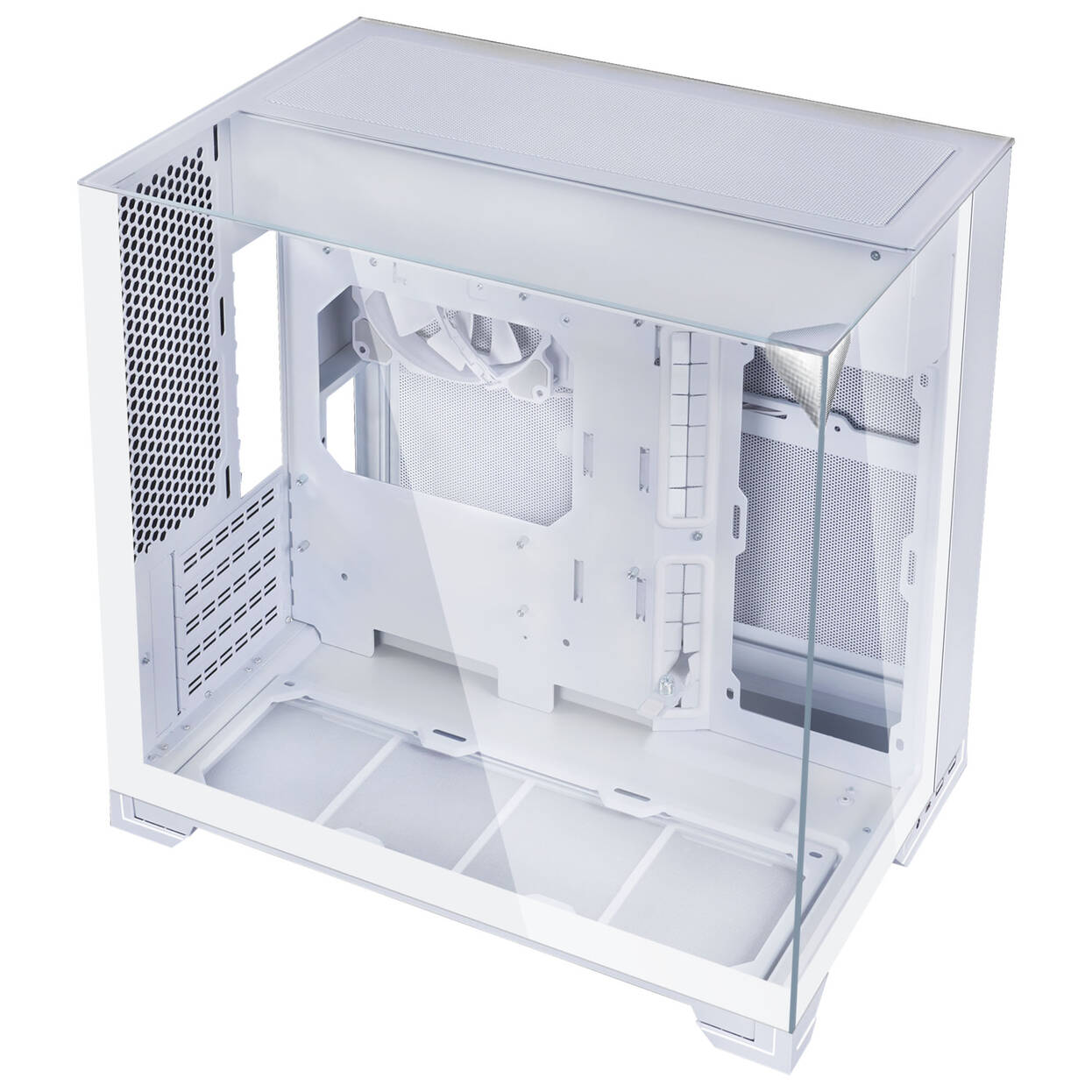 Lian Li O11 Vision-M PC Case, Micro-ATX, Tempered Glass - White