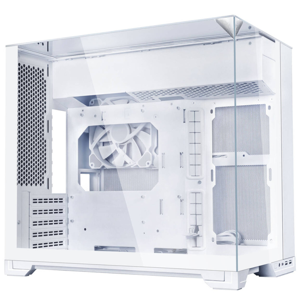 Lian Li O11 Vision-M PC Case, Micro-ATX, Tempered Glass - White