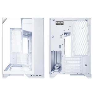 Lian Li O11 Vision-M PC Case, Micro-ATX, Tempered Glass - White