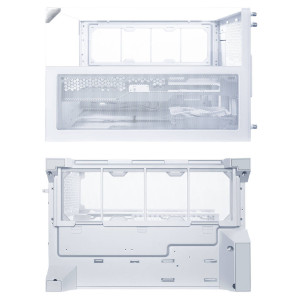 Lian Li O11 Vision-M PC Case, Micro-ATX, Tempered Glass - White