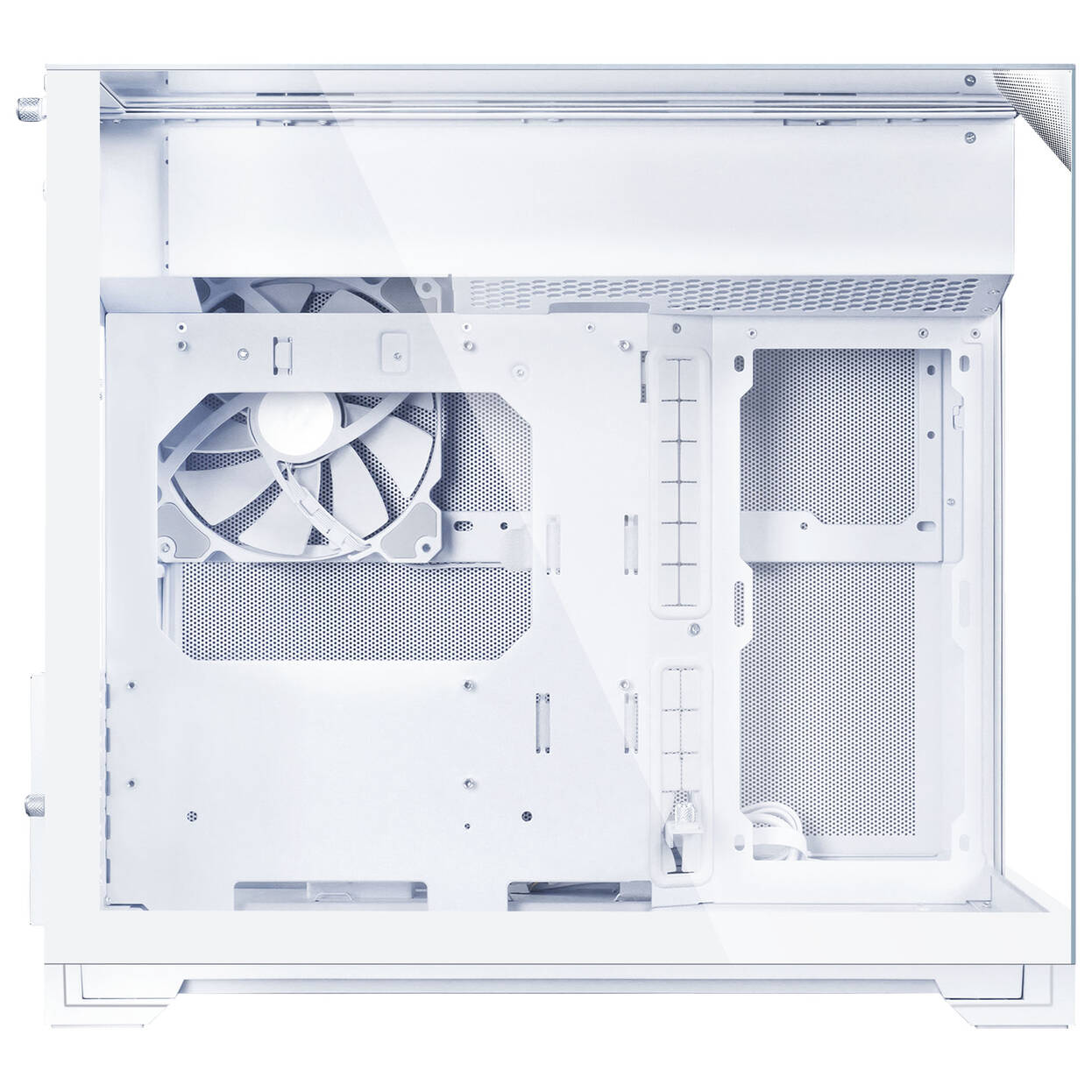 Lian Li O11 Vision-M PC Case, Micro-ATX, Tempered Glass - White