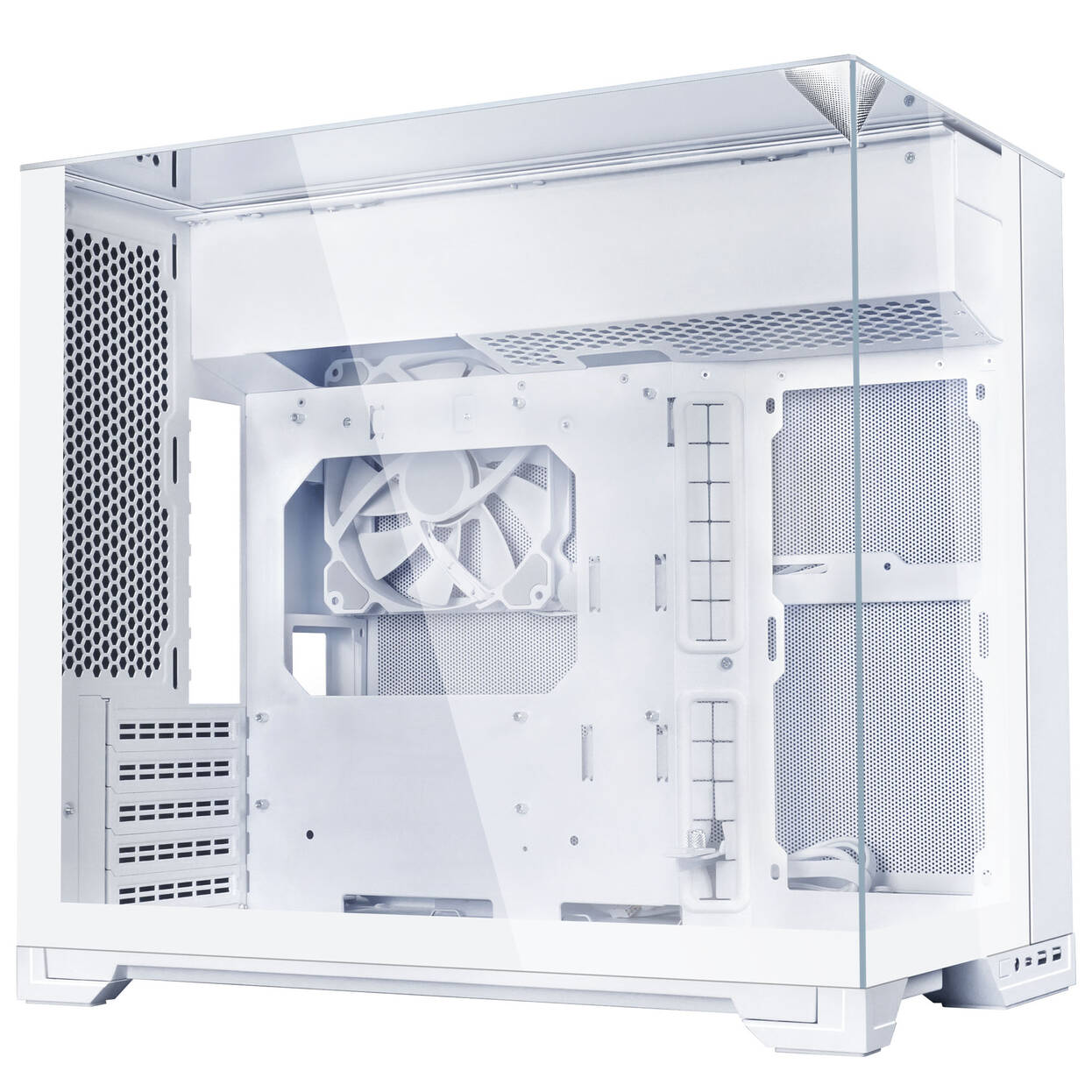 Lian Li O11 Vision-M PC Case, Micro-ATX, Tempered Glass - White