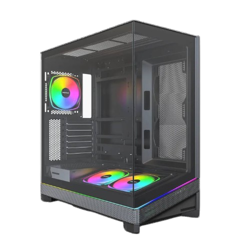 Montech Sky 3 PC Case, Mid Tower, ATX, ARGB, Tempered Glass – Black