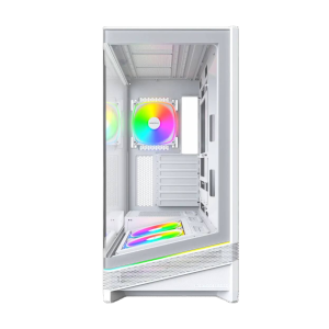 Montech Sky 3 PC Case, Midi Tower, ATX, ARGB, Tempered Glass - White