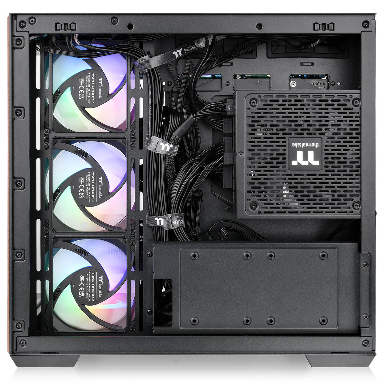 Thermaltake View 380 WS ARGB PC Case, Mid Tower, ATX, ARGB, Tempered Glass - Black