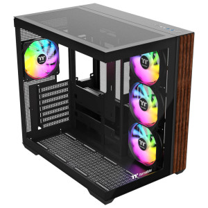 Thermaltake View 380 WS ARGB PC Case, Mid Tower, ATX, ARGB, Tempered Glass - Black