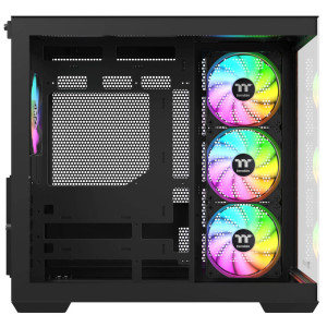 Thermaltake View 380 WS ARGB PC Case, Mid Tower, ATX, ARGB, Tempered Glass - Black