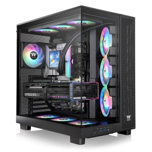 Thermaltake View 380 XL TG ARGB PC Case, Mid-Tower, ATX, ARGB, Tempered Glass - Black
