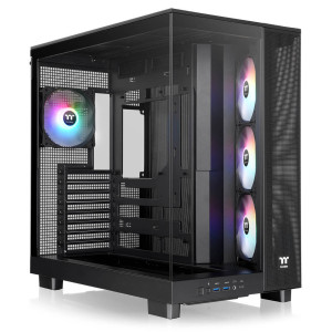 Thermaltake View 380 XL TG ARGB PC Case, Mid-Tower, ATX, ARGB, Tempered Glass - Black