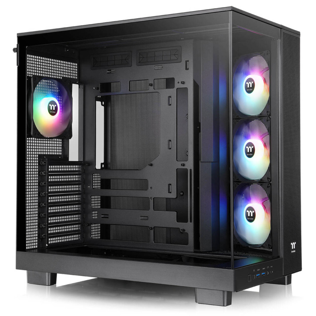 Thermaltake View 380 XL TG ARGB PC Case, Mid-Tower, ATX, ARGB, Tempered Glass - Black