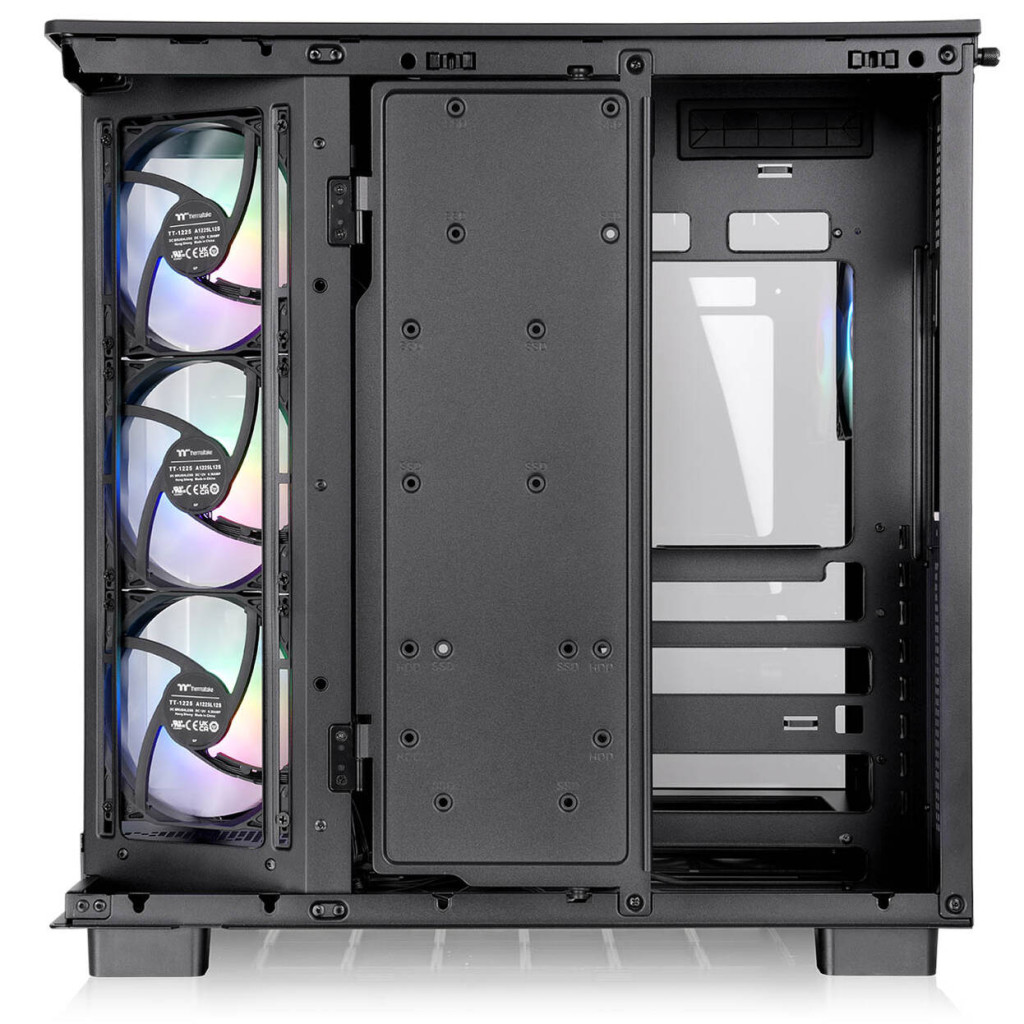 Thermaltake View 380 XL TG ARGB PC Case, Mid-Tower, ATX, ARGB, Tempered Glass - Black