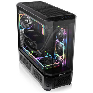Thermaltake View 600 TG PC Case, Big Tower, E-ATX, ARGB, Tempered Glass - Black