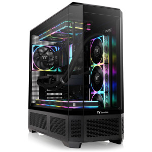 Thermaltake View 600 TG PC Case, Big Tower, E-ATX, ARGB, Tempered Glass - Black
