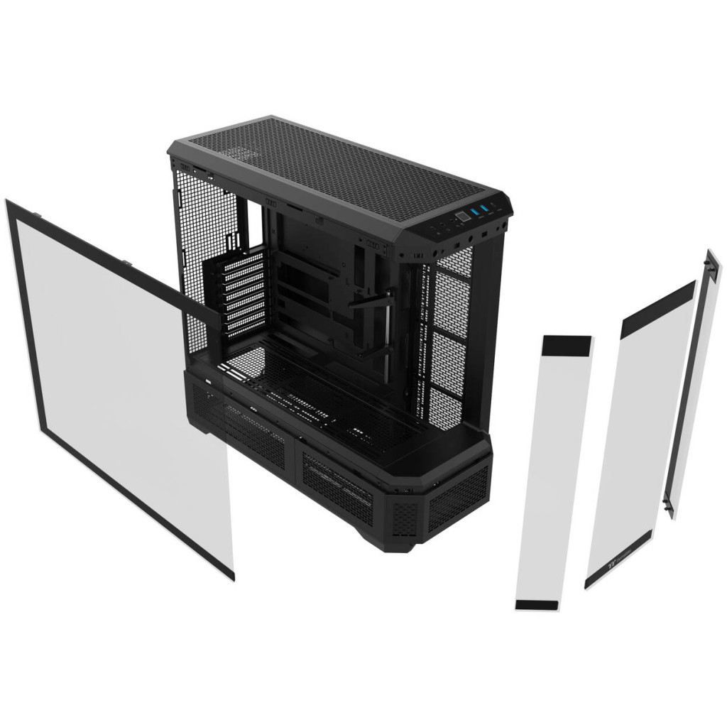 Thermaltake View 600 TG PC Case, Big Tower, E-ATX, ARGB, Tempered Glass - Black