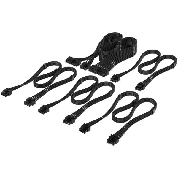 Corsair Cable Set, Type 4, DC Cable Starter Kit, individually sleeved – black