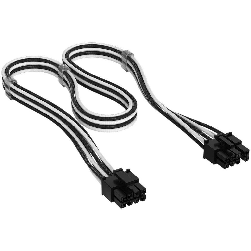 Corsair Cable Set, Type 4, DC Cable Starter Kit, individually sleeved - black / white