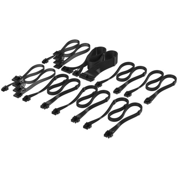 Corsair Cable Kit, Type 4, DC Cable Pro Kit, individually sleeved – black