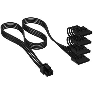 Corsair Cable Kit, Type 4, DC Cable Pro Kit, individually sleeved - black