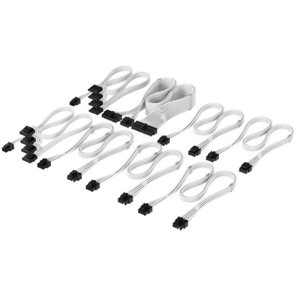 Corsair Cable Set, Type 4, DC Cable Pro Kit, individually sleeved – white