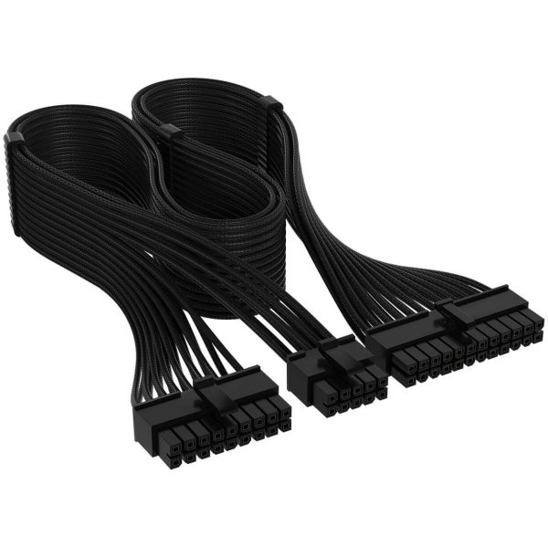 Corsair cable, Type 4, ATX motherboard power connector, 24-pin, 610mm, individually sleeved – black,