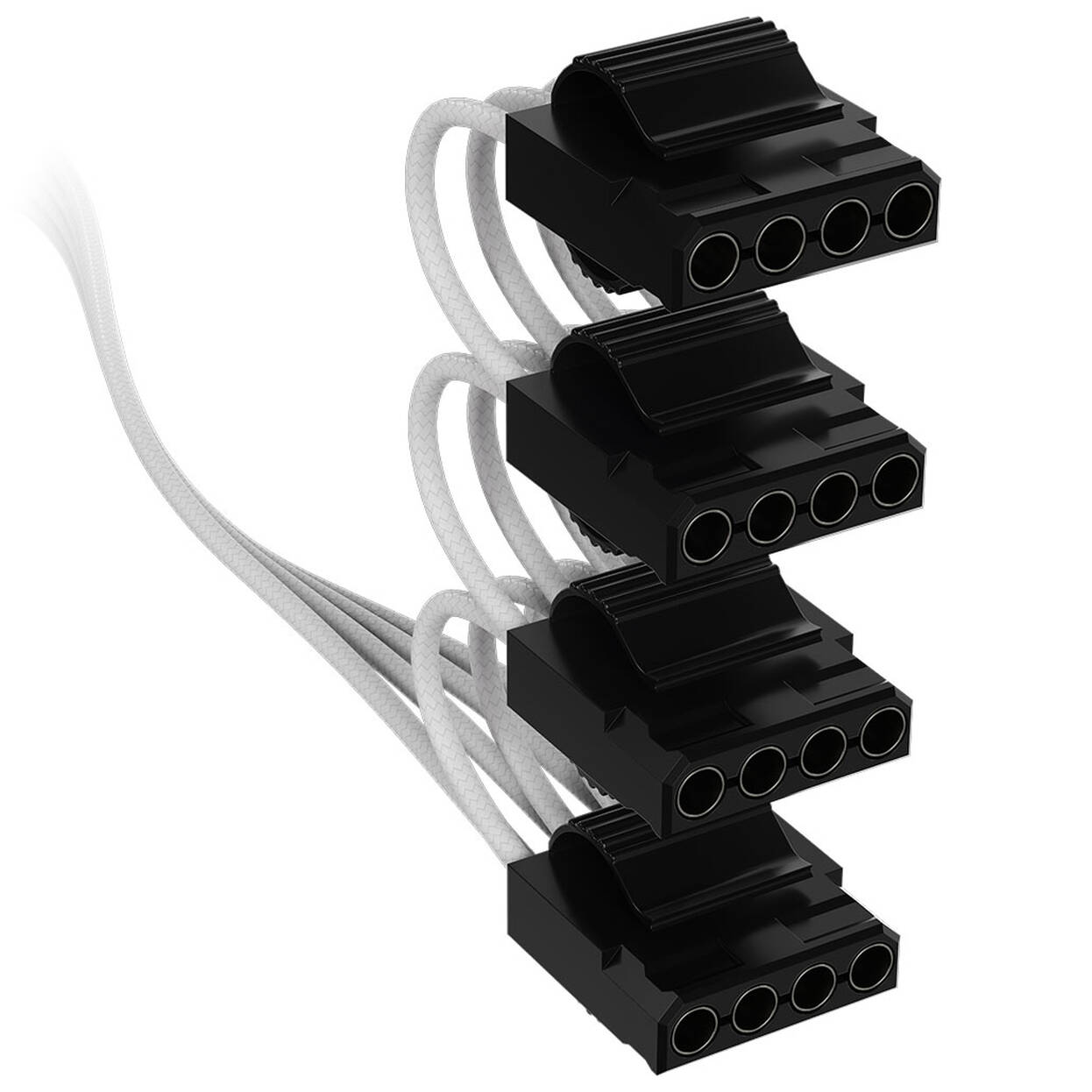 Corsair Cable, Type 4, PATA Power Connectors, 450mm, 550mm, 650mm, 750mm, individually sleeved - white