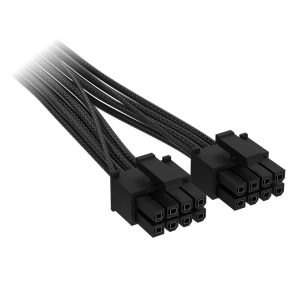 Corsair Premium Sleeved 2x 8-Pin to 12V-2x6 Cable, for Type 4 Power Supply - Black