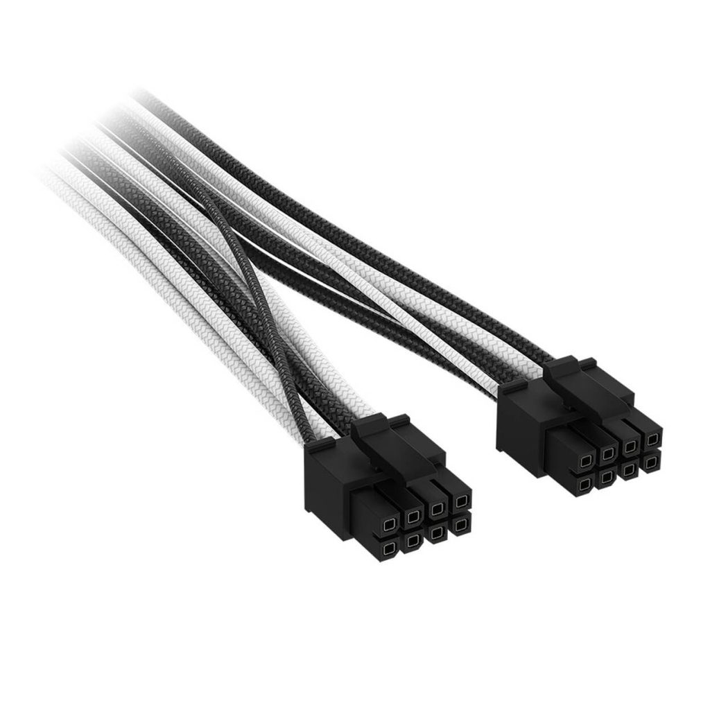 Corsair Premium Sleeved 2x 8-Pin to 12V-2x6 Cable, for Type-5 Power Supply - Black/White