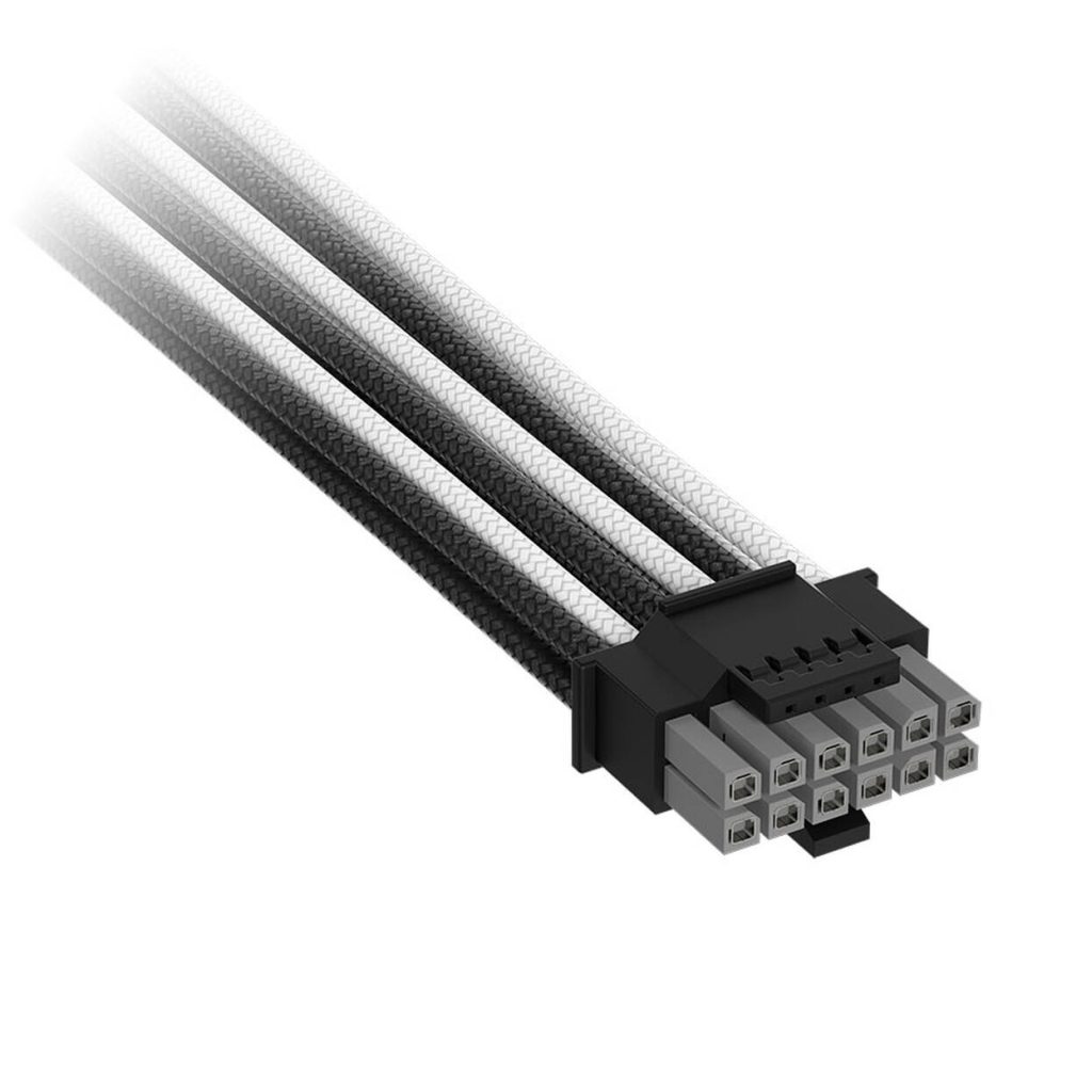 Corsair Premium Sleeved 12V-2x6 to 2x 6+2-Pin PCIe Cable, Universal - Black/White