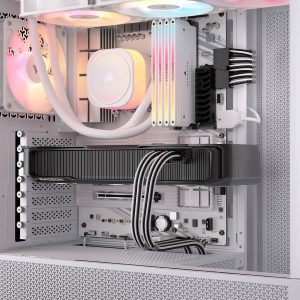 Corsair Premium Sleeved 12V-2x6 to 2x 6+2-Pin PCIe Cable, Universal - Black/White