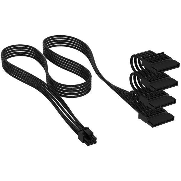 Corsair Premium Sleeved 4x SATA Power Cables, for Type-5 Power Supply – Black
