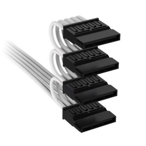 Corsair Premium Sleeved 4x SATA Power Cables, for Type-5 Power Supply - White