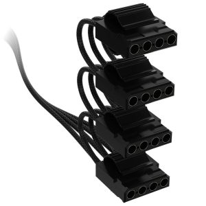Corsair Premium Sleeved 4x 4-Pin Molex Cables for Type-5 Power Supply - Black