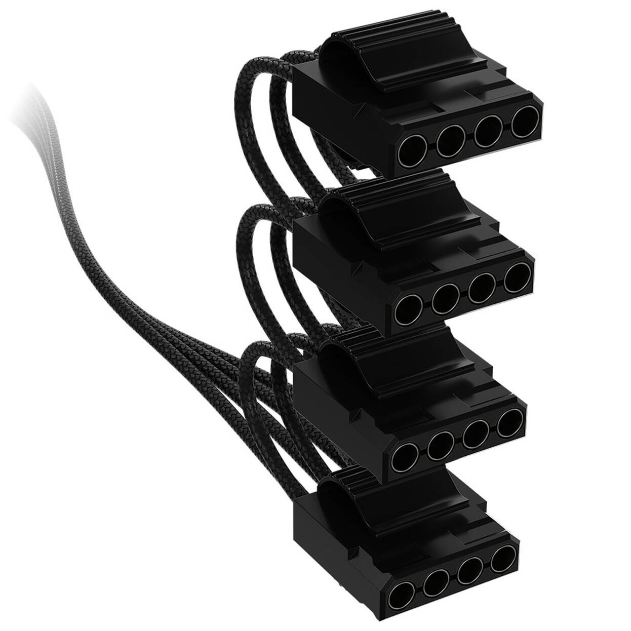 Corsair Premium Sleeved 4x 4-Pin Molex Cables for Type-5 Power Supply - Black