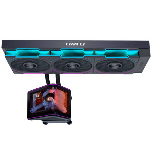 Lian Li HydroShift II OLED Curved 360 UNI FAN TL AiO Water Cooling, 360 mm, OLED Display, TL-FLEX Fans - Black