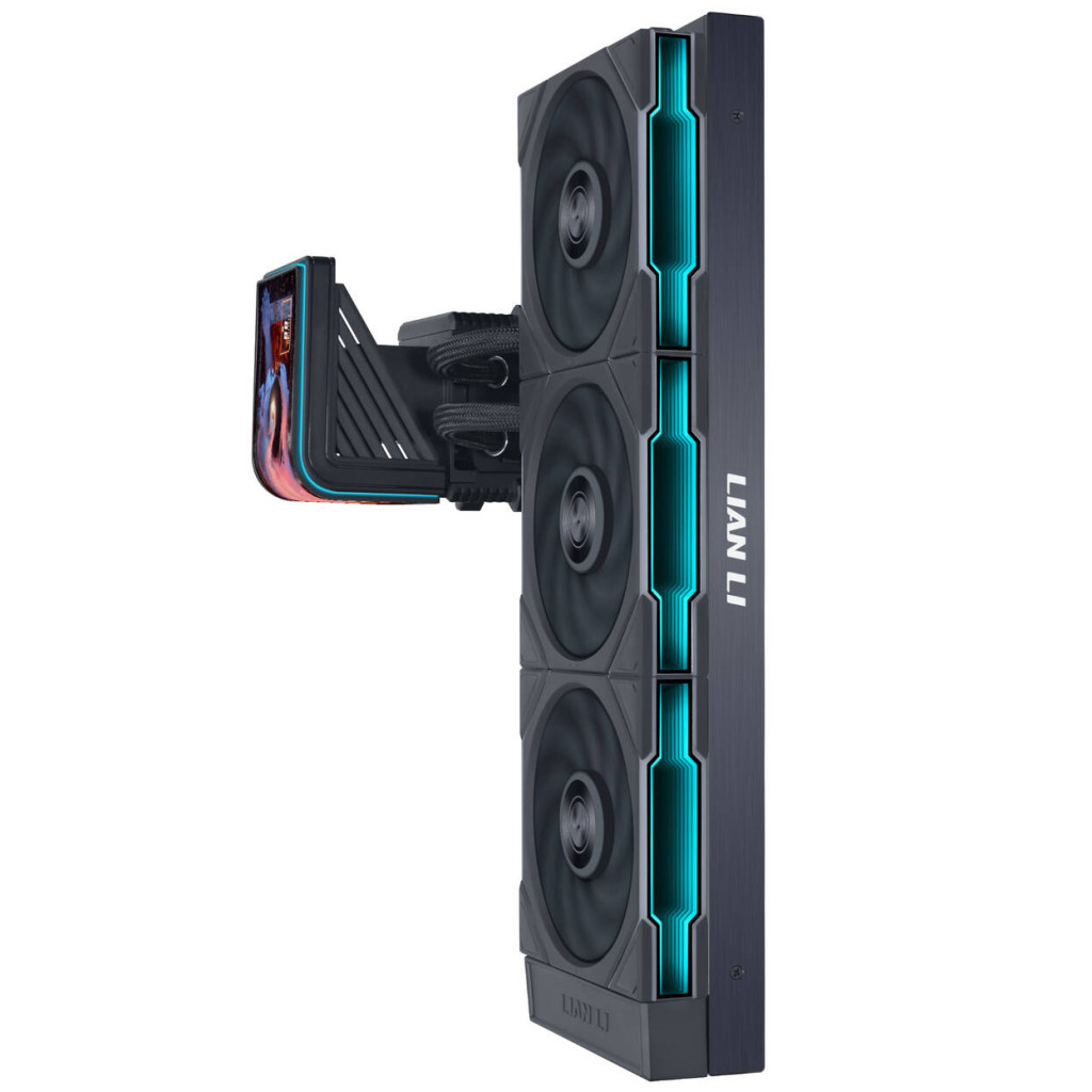 Lian Li HydroShift II OLED Curved 360 UNI FAN TL AiO Water Cooling, 360 mm, OLED Display, TL-FLEX Fans - Black