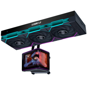 Lian Li HydroShift II OLED Curved 360 UNI FAN TL AiO Water Cooling, 360 mm, OLED Display, TL-FLEX Fans - Black