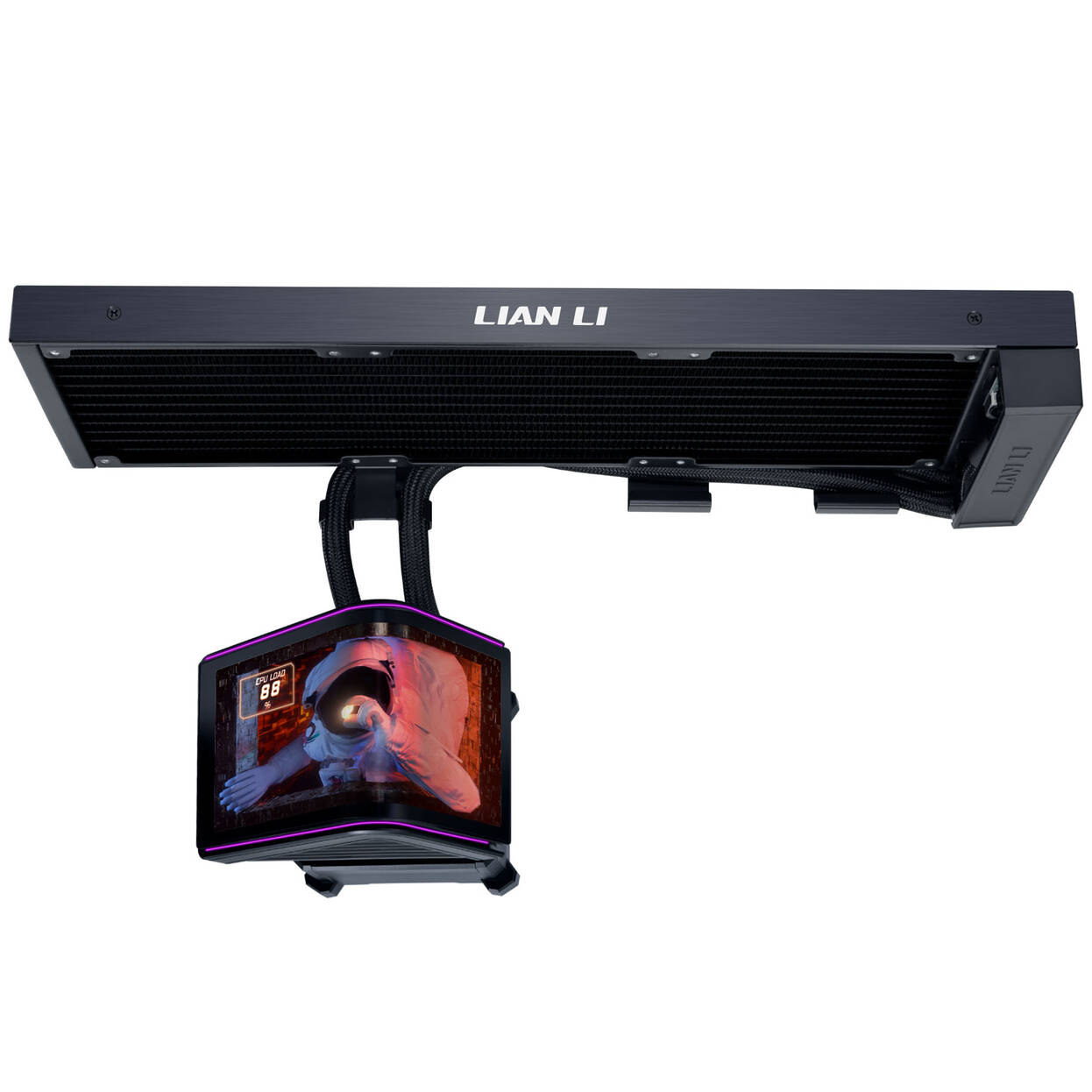 Lian Li HydroShift II OLED Curved 360 Fanless AiO Water Cooling, 360 mm, OLED Display - black