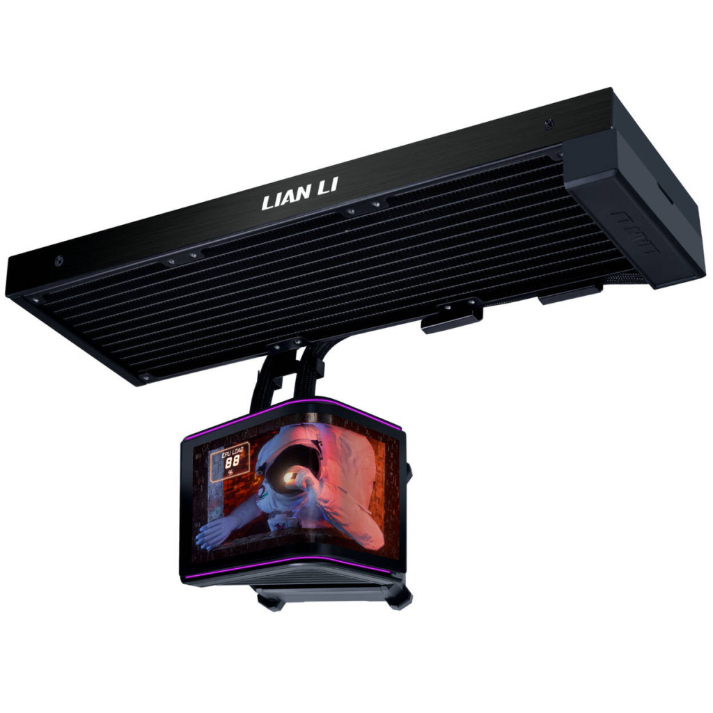 Lian Li HydroShift II OLED Curved 360 Fanless AiO Water Cooling, 360 mm, OLED Display - black