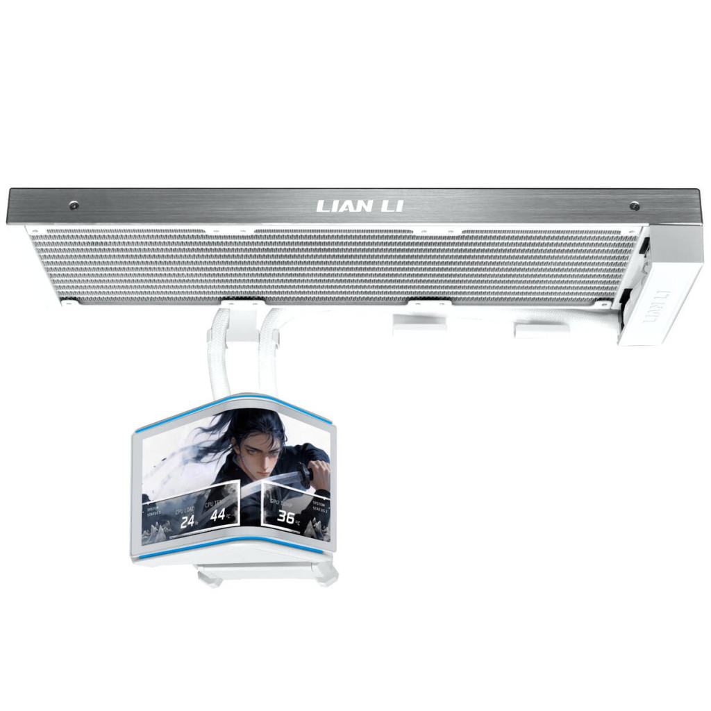 Lian Li HydroShift II OLED Curved 360 Fanless AiO Water Cooling, 360 mm, OLED Display - White