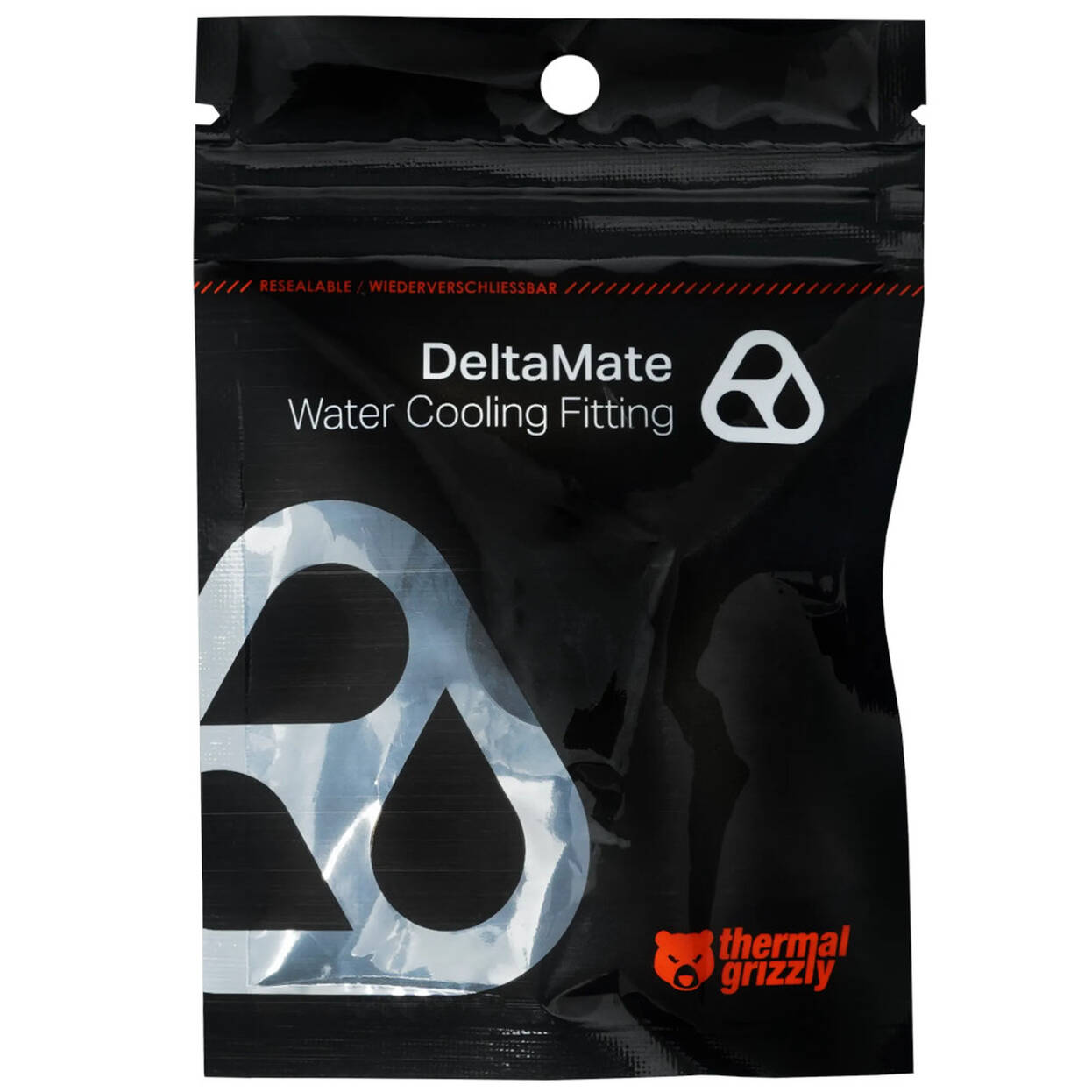 Thermal Grizzly DeltaMate Compression Fitting, Brass, G1/4 Thread - Nickel, ST13