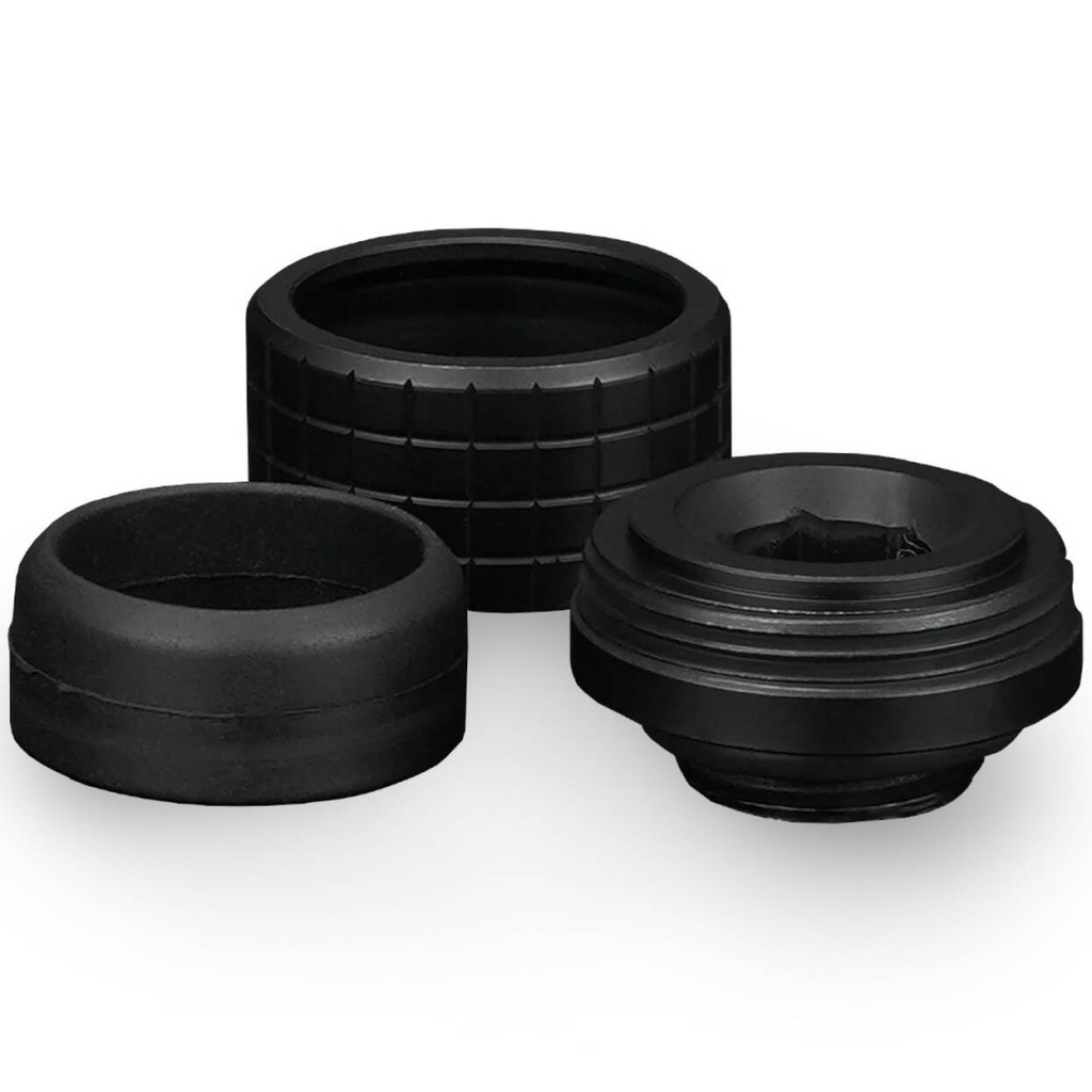Thermal Grizzly DeltaMate Fitting, Brass, G1/4 Thread - Black, HT16, Pack of 6