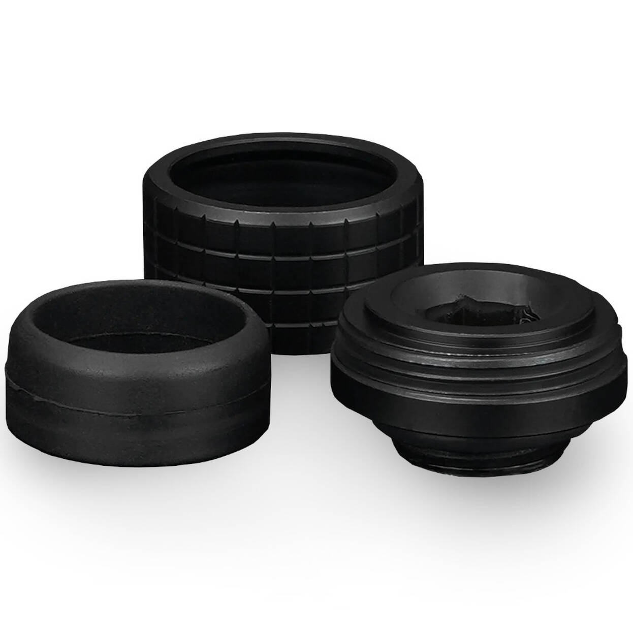 Thermal Grizzly DeltaMate Fitting, Brass, G1/4 Thread - Black, HT16, Pack of 6