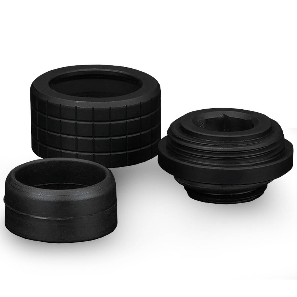 Thermal Grizzly DeltaMate Fitting, Brass, G1/4 Thread - Black, HT14, Pack of 6
