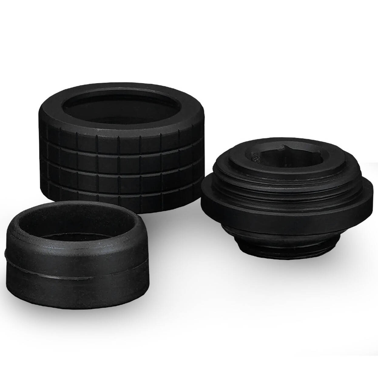 Thermal Grizzly DeltaMate Fitting, Brass, G1/4 Thread - Black, HT14, Pack of 6