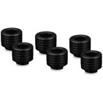 Thermal Grizzly DeltaMate Fitting, Brass, G1/4 Thread - Black, HT14, Pack of 6