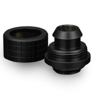 Thermal Grizzly DeltaMate Compression Fitting, Brass, G1/4 Thread - Black, ST13, Pack of 6