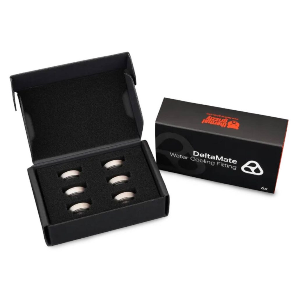 Thermal Grizzly DeltaMate Plug Closure Stopper, Brass, G1/4 Thread - Nickel, Pack of 6 : image 2